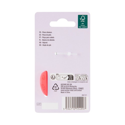 COSMIA Pinza de pelo con forma de cereza.
