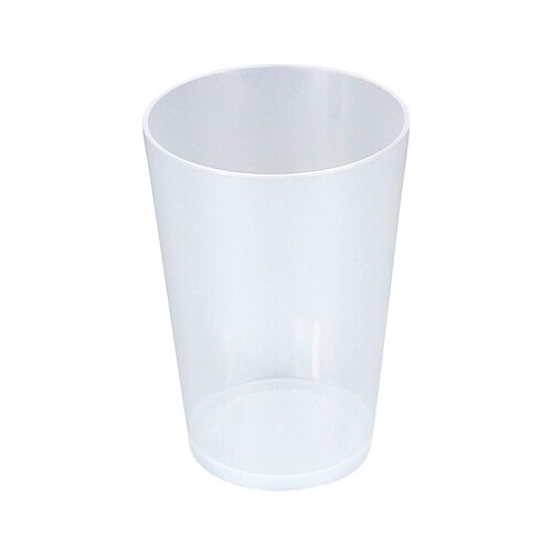 Vaso de plástico reutilizable transparente, 0,6 litros, ACTUEL.