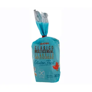 PRODUCTO ALCAMPO Pan de molde multicereales, elaborado sin gluten 300 g.