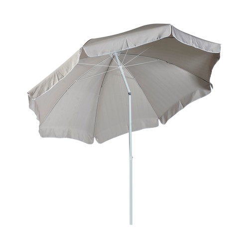 Sombrilla de jardín de acero y poliéster con barra inclinable, 2,4x2,25m. GARDEN STAR ALCAMPO.
