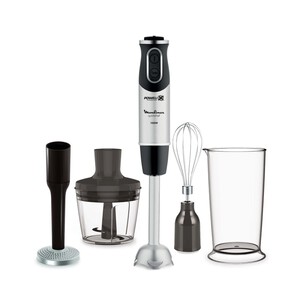 Batidora de mano MOULINEX Quickchef DD65H810, 1000W, 10 velocidades + turbo, incluye picador, varilla y accesorio puré.