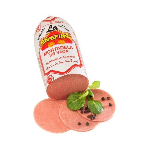 CAMPING Mortadela de vacuno con certificación Halal 550 g.