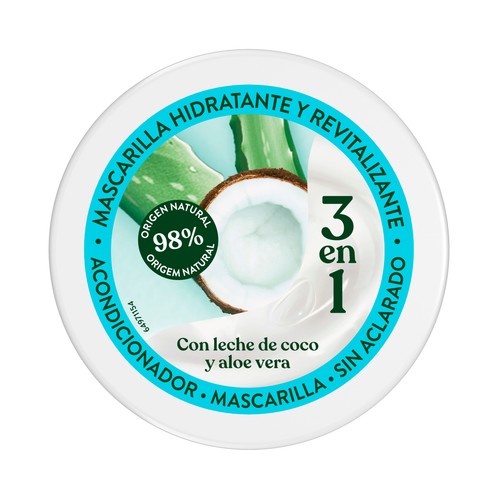 TIMOTEI Mascarilla capilar 3 en 1 para cabellos secos y deshidratados 300 ml.