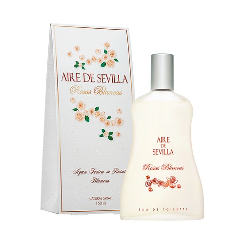 AIRE DE SEVILLA Agua fresca de rosas blancas Eau de toilette para mujer con vaporizador en spray 150 ml.