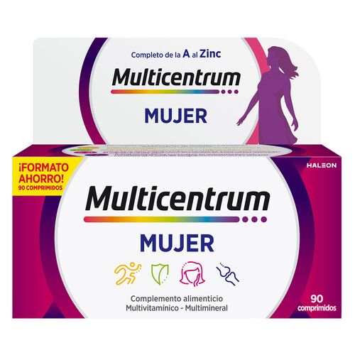 MULTICENTRUM Mujer Polivitamínico específico para mujeres 90 comprimidos.