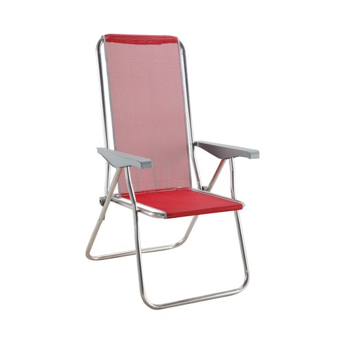 Silla de playa plegable para jardín, playa o piscina, medidas: 61x59x106 centímetros, EREDU.