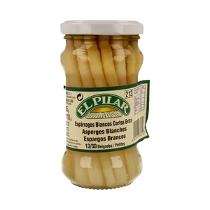 EL PILAR Espárragos blancos extra 13/30 piezas frasco de 110 g.