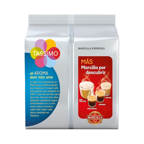 TASSIMO MARCILLA  Café en cápsulas espresso descafeinado 16 uds.