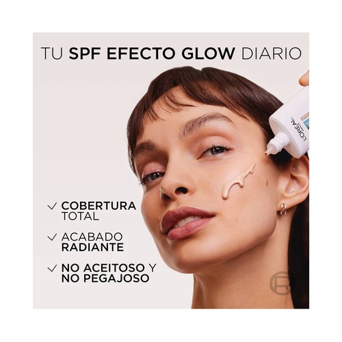 L´ORÉAL PARIS Bright reveal tono claro Fluido facial antimanchas con Niacinamida y FPS 50+ 50 ml.