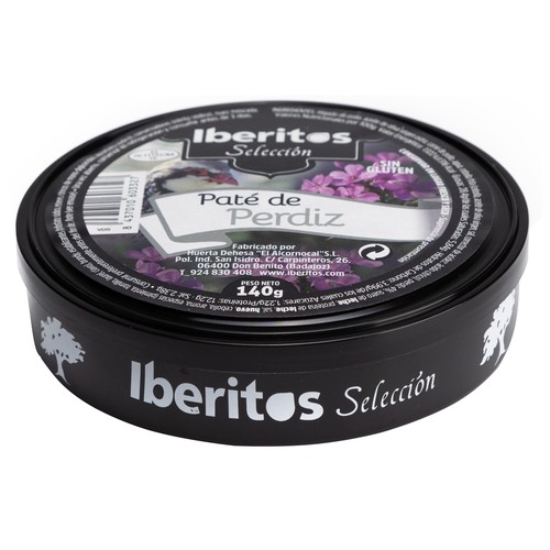 IBERITOS Paté de perdiz de monte lata de 140 g.