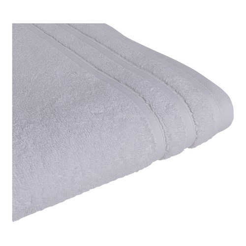 Toalla de ducha 100% algodón color blanco, densidad de 500g/m², ACTUEL.