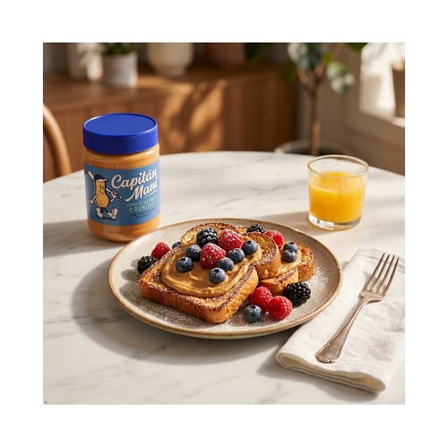 CAPITÁN MANI Crema de cacahuete crujiente 500 g.
