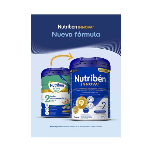 NUTRIBÉN Leche (2) de continuación a partir de 6 meses 800 g.