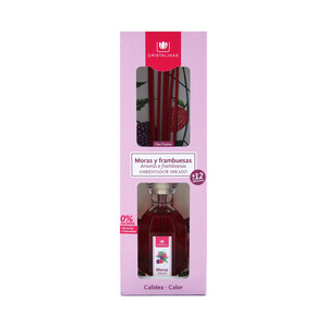 CRISTALINAS Ambientador de varillas con aroma a moras y frambuesas (cálido) CRISTALINAS 90 ml.