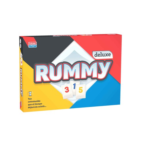 Juego de mesa de construcción de palabras Rummy Deluxe, de 2 a 4 jugadores FALOMIR JUEGOS.