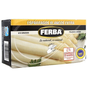 FERBA Espárragos blancos 6-12 piezas FEBRA 250 g.