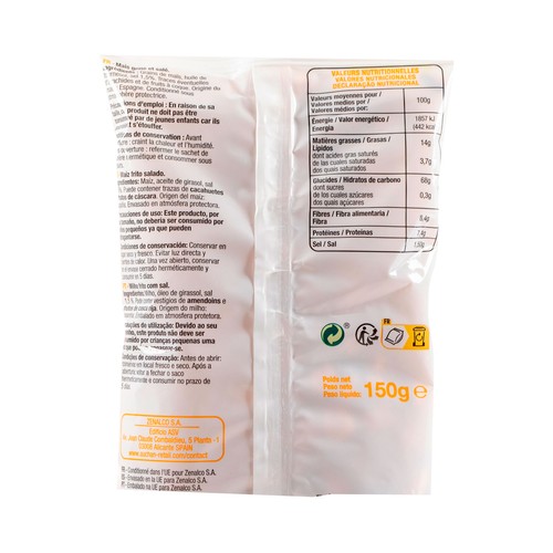 PRODUCTO ECONÓMICO ALCAMPO Maíz frito salado 150 g.