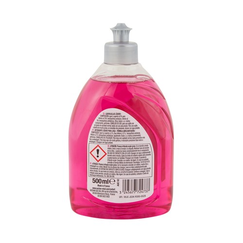 PRODUCTO ALCAMPO Detergente lavavajillas líquido ultra brillo, con vinagre blanco 500 ml.