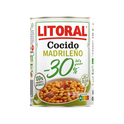 LITORAL Cocido Madrileño - 30 % sal y grasas 425 g.