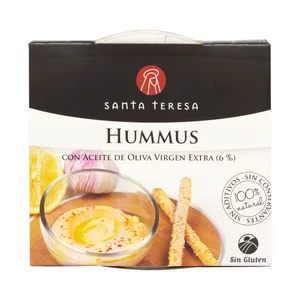 SANTA TERESA Hummus 100% natural sin aditivos ni conservantes 180 g.