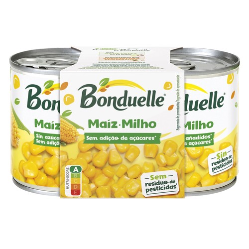 BONDUELLE Maíz dulce sin azúcares añadidos pack 2 uds. x 140 g