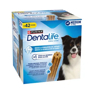 PURINA DENTALIFE Snack dental uso diario para perros medianos, 42 uds. 966 g.
