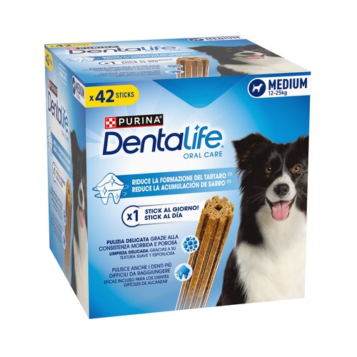 PURINA DENTALIFE Snack dental uso diario para perros medianos, 42 uds. 966 g.