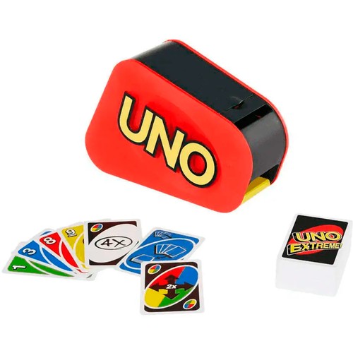 UNO Extreme, Juego de cartas +7 Años, MATTEL