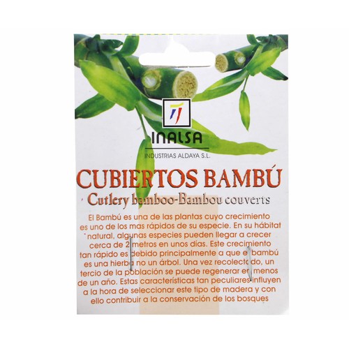 Paleta cortada de cocina, fabricada en madera de bambú INALSA.