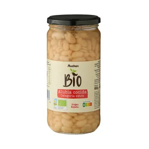 ALCAMPO ECOLÓGICO Alubias cocidas ecológicas de categoría extra 450 g.