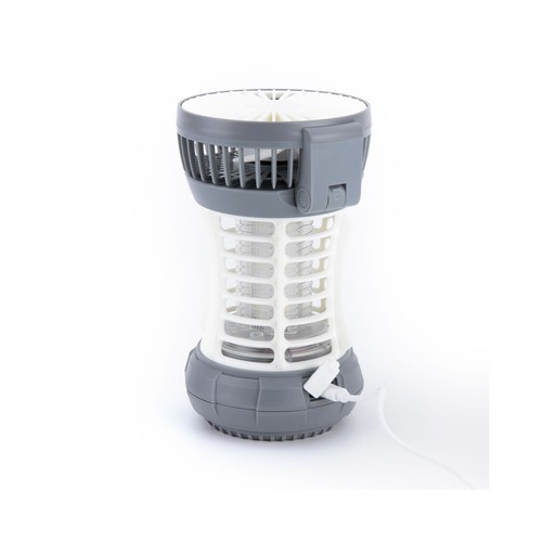 Lampara antimosquitos 5 en 1, linterna, ventilador, luz de emergencia, área de acción 60 m², Carga USB, JATA MOST3532.