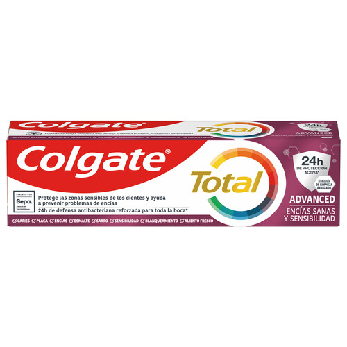 COLGATE Total advanced encías sanas Pasta de dientes que ayuda a prevenir la irritación y recesión de las encias 75 ml.