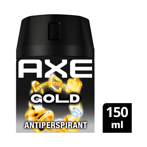 AXE Gold Desodorante en spray para hombre anti manchas y anti transpiración hasta 72 horas 150 ml.
