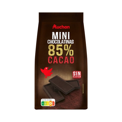 Mini chocolatinas de chocolate negro 85% PRODUCTO ALCAMPO 200 g.