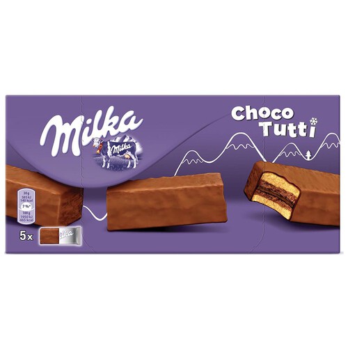 MILKA Pastelito relleno de chocolate MILKA 150 g.