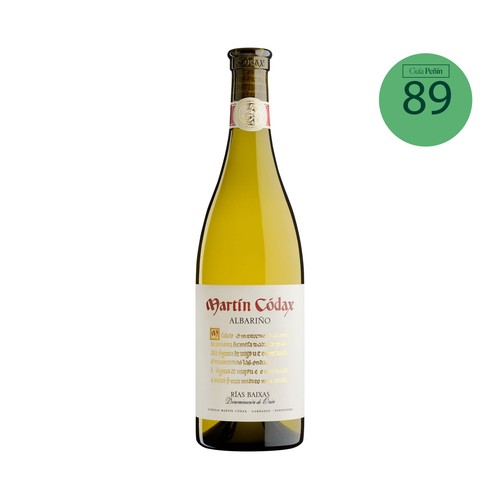 Vino blanco albariño con denominación de origen Rías Baixas MARTIN CODAX botella de 75 cl.