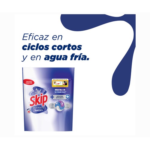 SKIP Detergente en cápsulas 48 lavados máxima eficacia