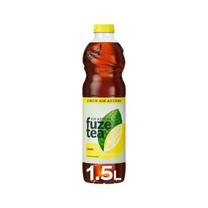 FUZE TEA Bebida te limón sin azúcar original botella 1,5 l.
