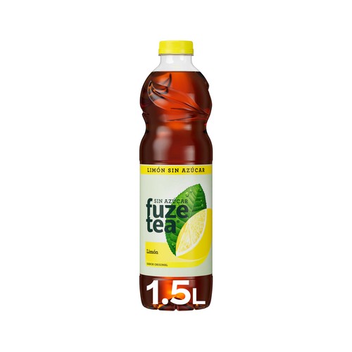 FUZE TEA Bebida te limón sin azúcar original botella 1,5 l.