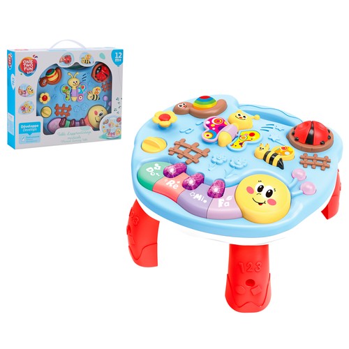 Mesa Musical de Aprendizaje, ayuda al desarrollo sensorial +12 Meses ONE, TWO FUN Baby