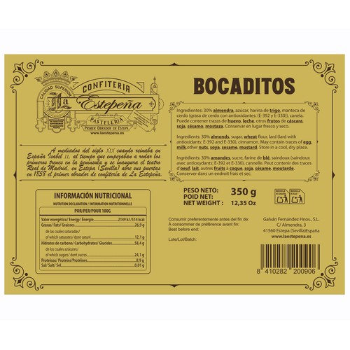 LA ESTEPEÑA Bocaditos de almendra 350 g.