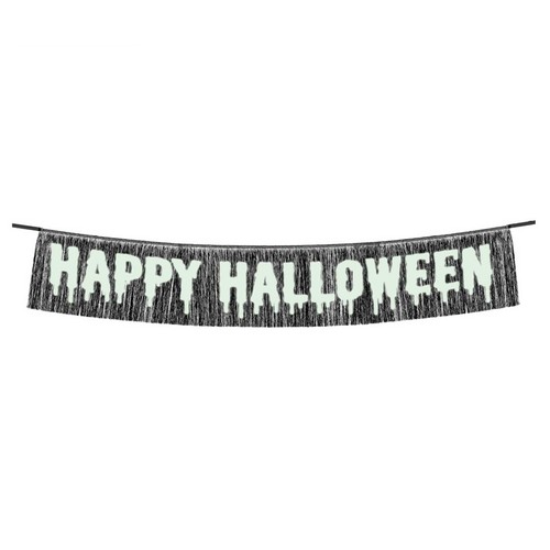 Guirnalda decorativa 1 unidad, Happy Halloween negra. OH YEAH