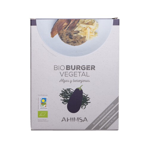 AHIMSA Burger de Seitán, algas y berenjenas ecológicas AHIMSA 150 g.