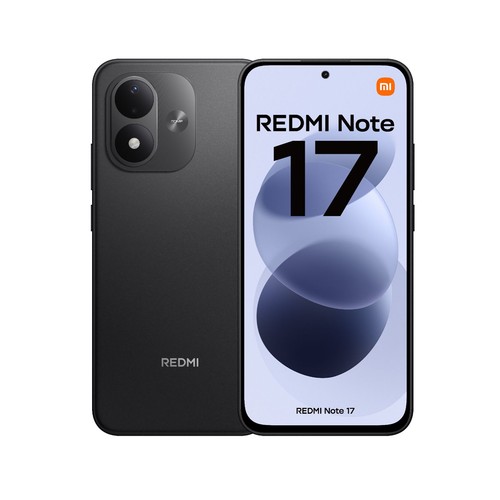 Smartphone XIAOMI Redmi Note 17, 4G, 256GB, 6GB RAM, color negro, pantalla 17,75cm (6,9")