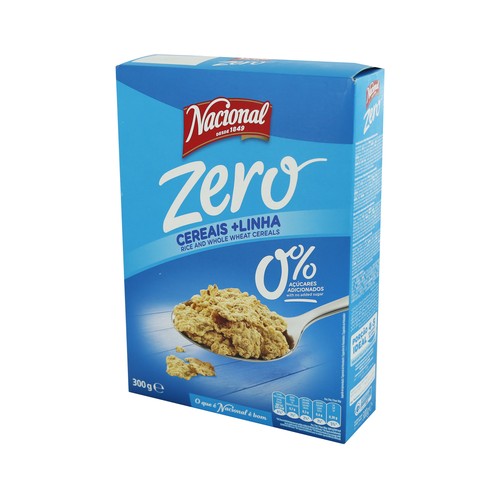 NACIONAL Cereales de lino con copos de arroz y trigo Zero 0% azúcares añadidos 300 g.