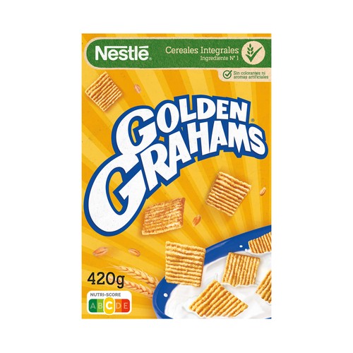 NESTLÉ Cereales de maíz y trigo tostados NESTLÉ GOLDEN GRAHAMS 420 gr,