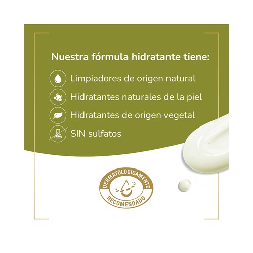 Gel de baño o ducha con 1/4 de crema hidratante DOVE Cuidado y protección 750 ml.
