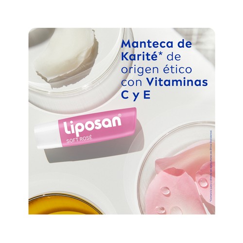LIPOSAN Soft rosé Protector (bálsamo) labial hidratante.
