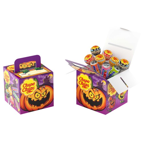 CHUPA CHUPS Caramelo con palo halloween caja mix 103gr