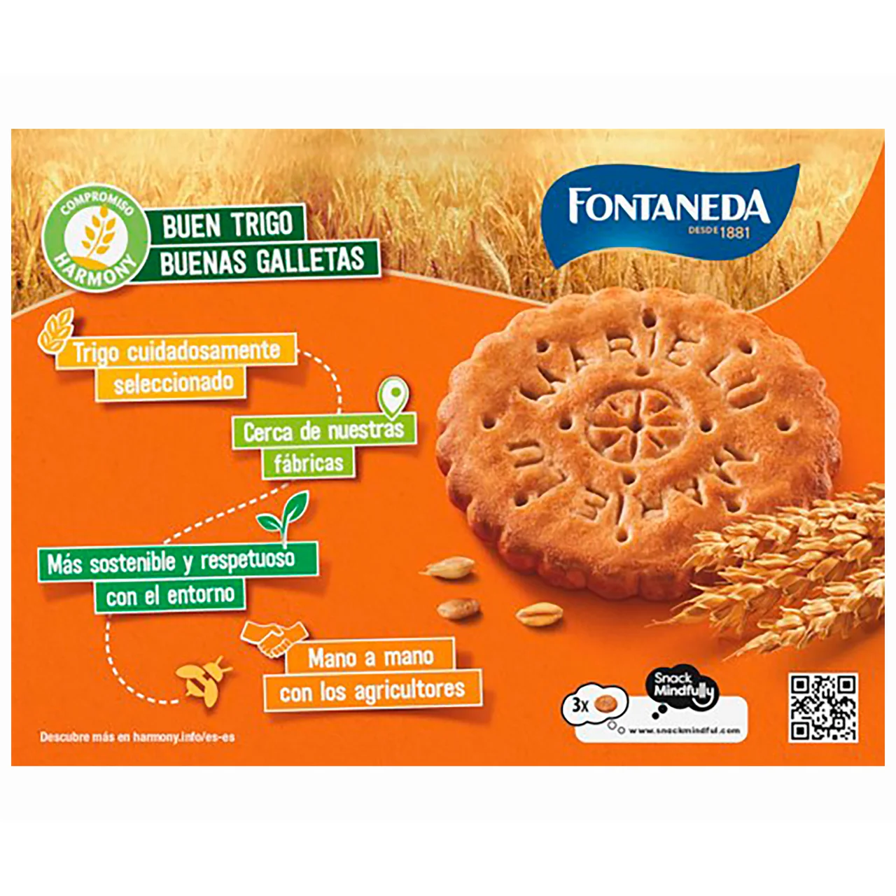 MARIE LU FONTANEDA Galletas María desayuno integrales  520 g.